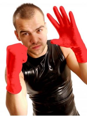 Wrist Rubber Gloves • Red
