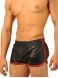 Leather Shorts • Black - Red